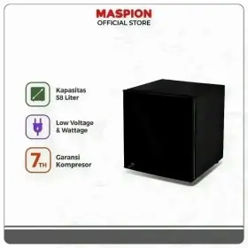 Ufoelektronika Maspion Kulkas Portable 1 Pintu 58 Liter URG058HLD-BK