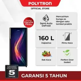 Ufoelektronika Polytron Kulkas 1 Pintu Belleza Varia 160 Liter PRA16PAX