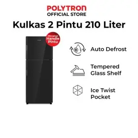 Ufoelektronika Polytron Kulkas 2 Pintu Belleza 210 Liter PRM21DMY