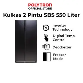 Polytron Kulkas Side by Side Inverter 550 Liter PRS520Y