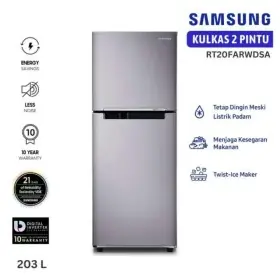 Samsung Kulkas 2 Pintu Digital Inverter 203 Liter RT20FARWDSA/SE
