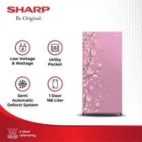 Ufoelektronika Sharp Kulkas 1 Pintu Kirei Series 166 Liter SJN182DSP