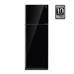 Sharp Kulkas 2 Pintu J-Tech Inverter Tempered Glass Door 394 / 428 Liter SJIG571PGBK