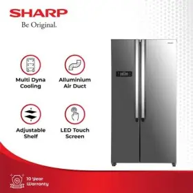 Ufoelektronika Sharp Kulkas 2 Pintu Side By Side 563 Liter SJIS60MSL