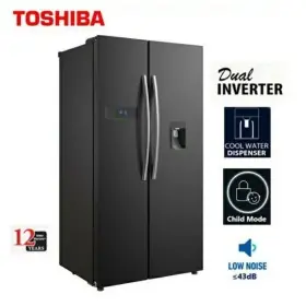Ufoelektronika Toshiba Kulkas 2 Pintu Side By Side Inverter Japan Quality 525 Liter GRRS682WE-PMF