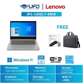 Ufoelektronika LENOVO LAPTOP IP1-14IGL7-8BID CLOUD GREY DC N4020