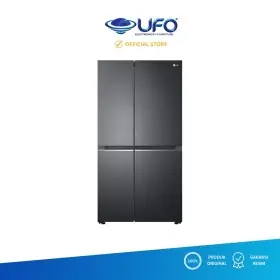 LG Kulkas Side By Side Smart Inverter 647 Liter Matte Black GCB257SQVL