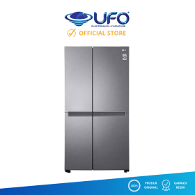 LG Kulkas 4 Pintu Side By Side Inverter 647 Liter GCB257SQYL