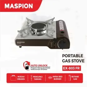 MASPION EX 803 FR PORTABLE GAS COOKER 1 STOVE / KOMPOR GAS / EX803FR
