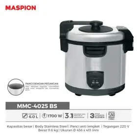 Maspion MMC4025BS  Rice Cooker Magic Com 6 Liter MMC4025BS