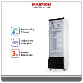 Maspion Showcase 218 Liter USG218ND-BW