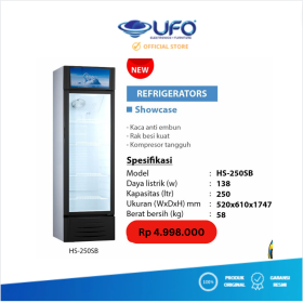 Ufoelektronika MIDEA Showcase 250 Liter HS250S / SB