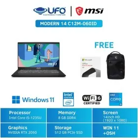 Ufoelektronika MSI LAPTOP MODERN 14 C12M-060ID