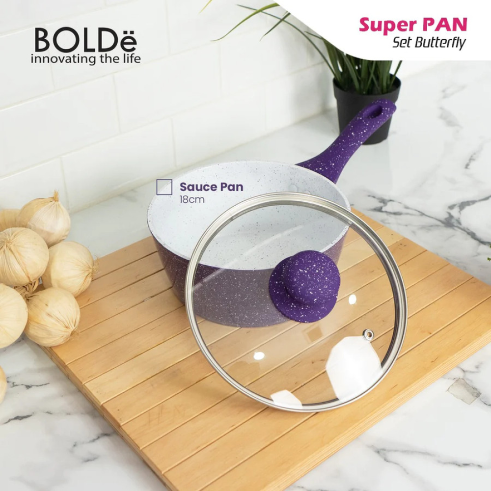 BOLDE SUPER PAN SET PURPLE 5 PCS GRANITE