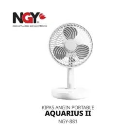 NAGOYA NGY881 Aquarius II Rechargeable Desk Fan / Kipas Angin Meja Portable