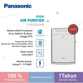 Panasonic 42 m2 Air Purifier & Humudifier FVXH50AWN 