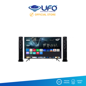 Ufoelektronika Polytron 43 Inch Smart Lite Cinemax Digital Tv (Tower Speaker) PLD43TCV8865 