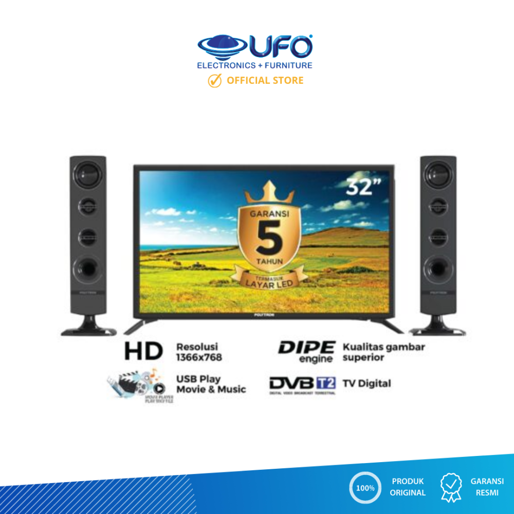 Polytron 32 Inch Led Hd Ready Digital Tv PLD32TV1855 