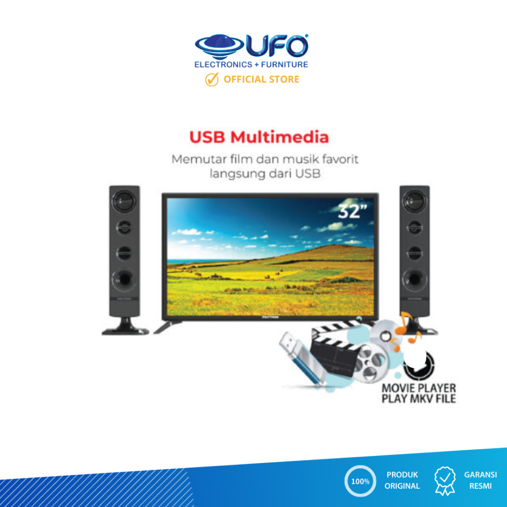 Polytron 32 Inch Led Hd Ready Digital Tv PLD32TV1855 