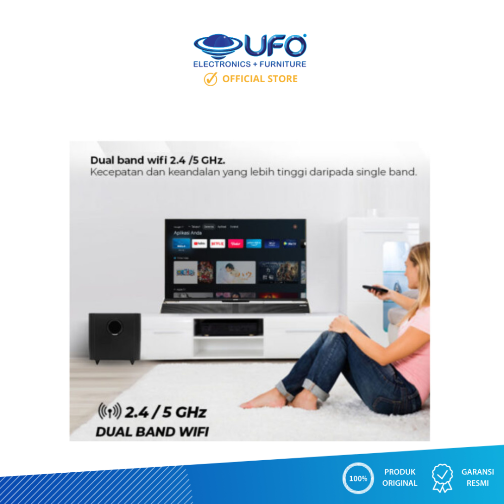 Polytron  50 Inch Android 4K Led Tv PLD50BUG5959+SWF0251