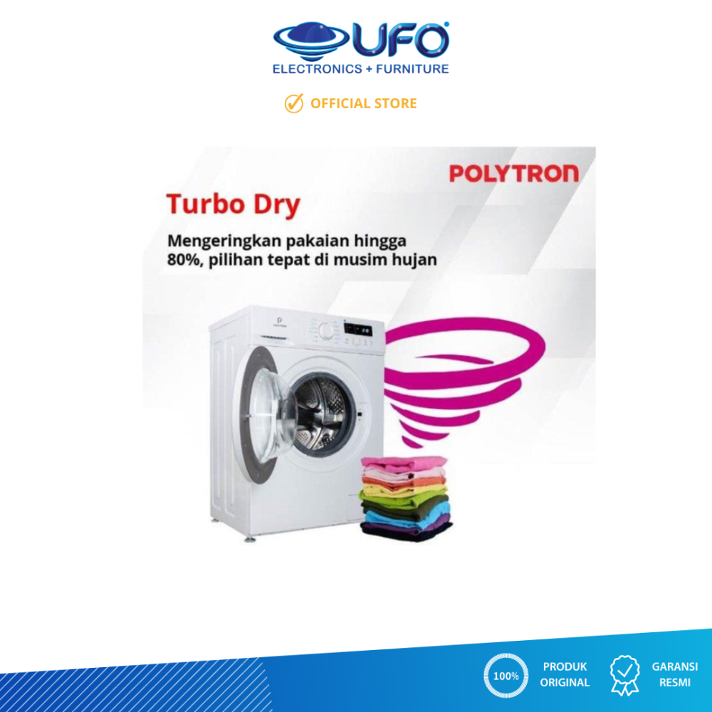 Polytron 8 Kg Mesin Cuci Front Loading PFL8051 