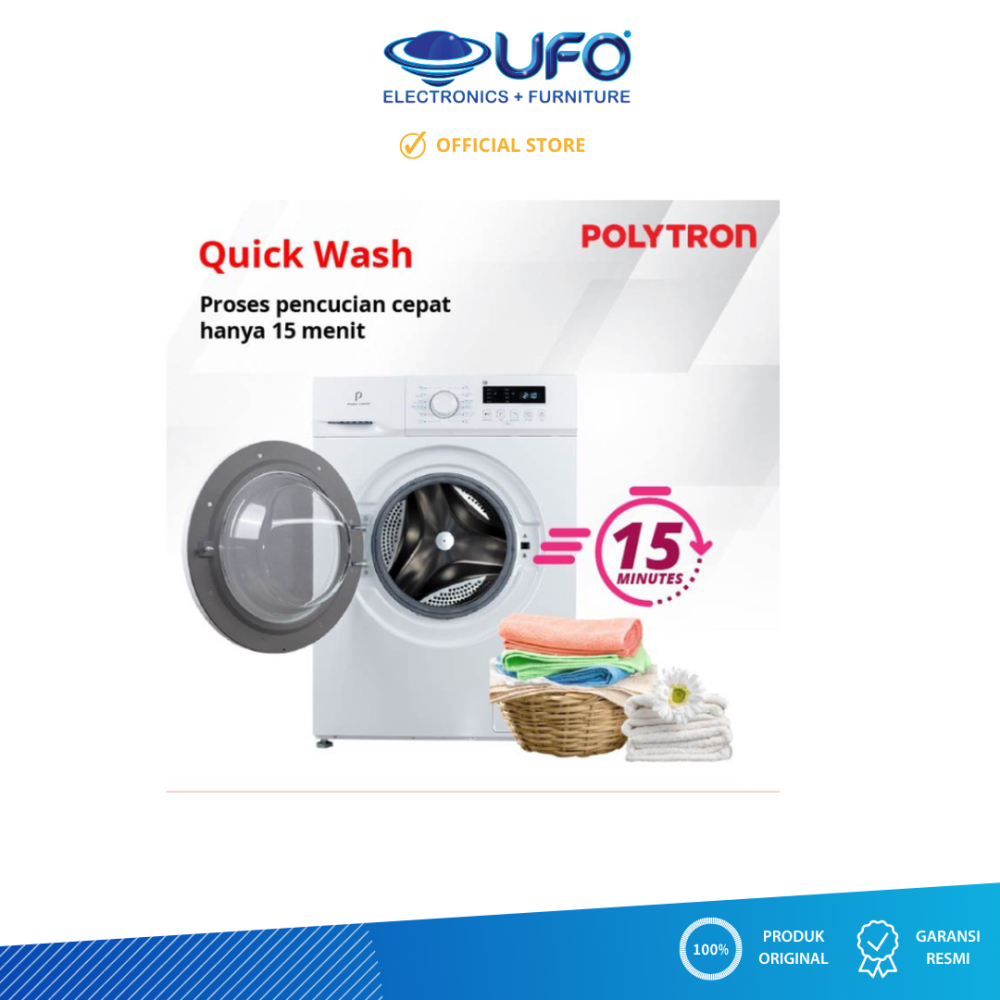 Polytron 8 Kg Mesin Cuci Front Loading PFL8051 