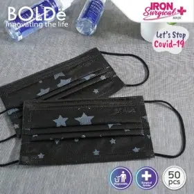 BOLDE MASKER IRON SURGICAL BINTANG 50PCS