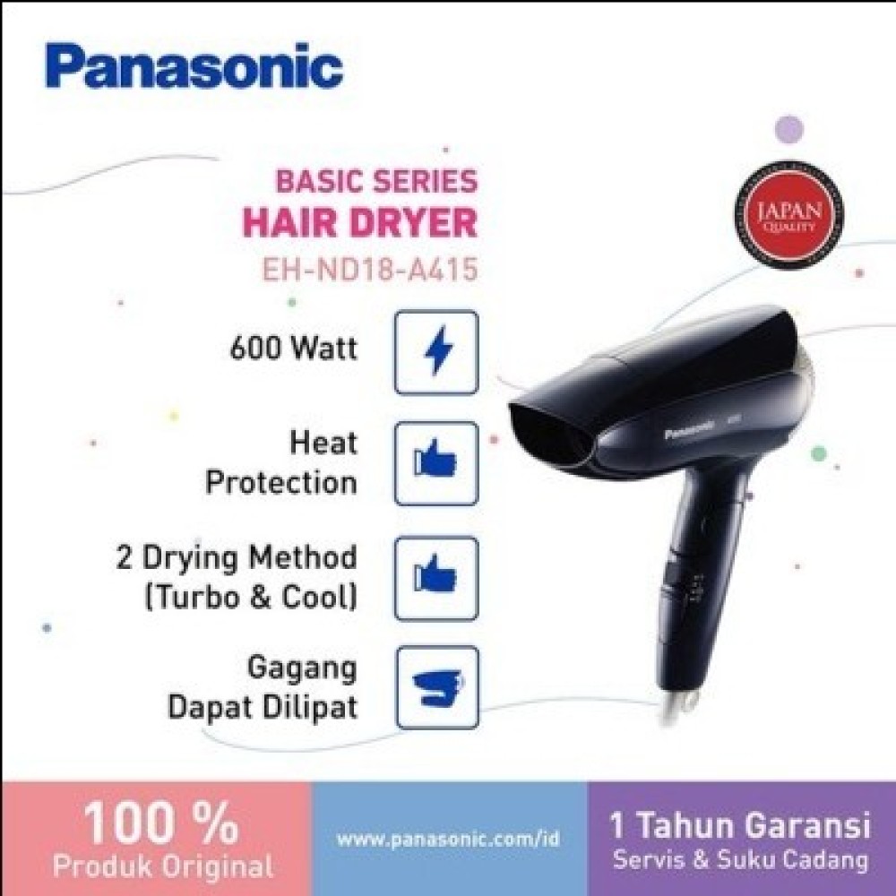  PANASONIC EHND18A415 HAIR DRYER 600 WATT