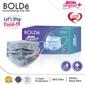 BOLDE MASKER IRON SURGICAL BATIK 50PCS