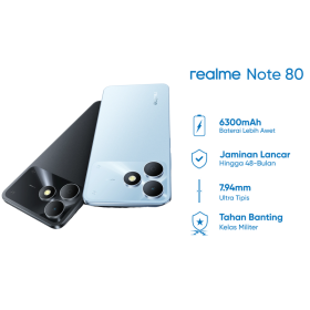 Realme Note 80 4G 4GB/128GB (Desain Tangguh | 6300mAh Baterai | Proteksi ArmorShell™ | Jaminan Lancar Hingga 48-bulan | IP54)