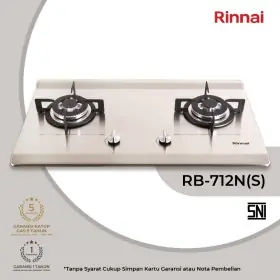 Ufoelektronika Kompor Tanam Rinnai Stainless RB712N(S)