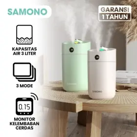 Samono SWHU100 Air Humidifier Nozel Ganda 7 Warna Lampu 3L