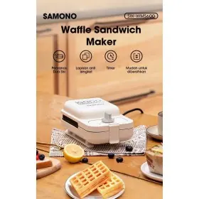 Samono SWWMS600 Alat Pembuat Waffle Pemanas 2 Sisi Anti Lengket 600W