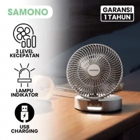 Ufoelektronika Samono 200mAh Portable Fan Kipas Multifungsi USB Grey SWDF03 