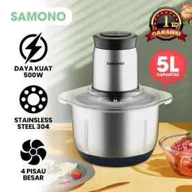 Samono SWC500 Food Chopper 2 in 1 Stainless Steel 304 Chopper 2 Liter