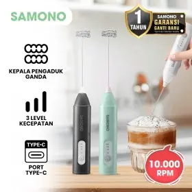 SNS SMG Samono Mixer Pengocok Susu Milk Frother High Speed Rechargeable SWMFB30
