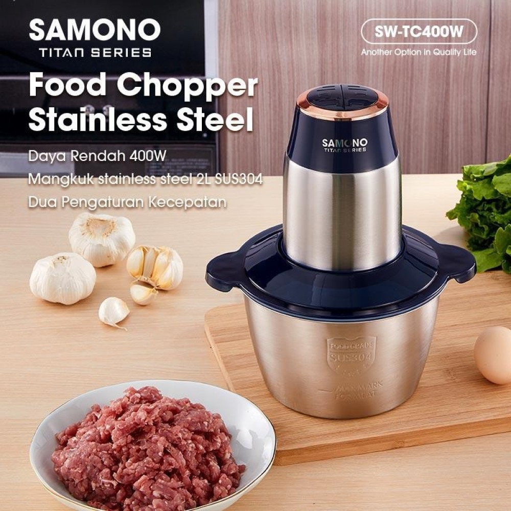 SAMONO SWTC400W FOOD CHOPPER STAINLESS STEEL 2L