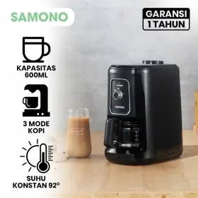 Samono SWCMGB06 COFFE MAKER 900W Mesin Kopi Multifungsi Low Watt SW-CMGB06 Black