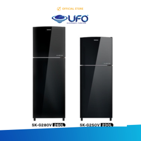 Sanken Kulkas 2 Pintu 230 Liter Black SKG250V-BK