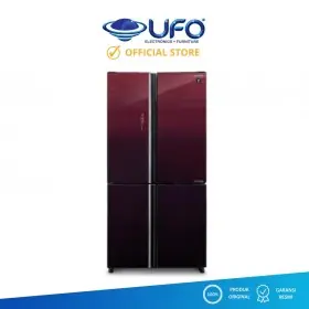 Ufoelektronika Sharp Kulkas 4 Pintu Inverter & Plasmacluster 639 / 572 Liter SJIF91PGGR