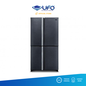 Ufoelektronika Sharp Kulkas 4 Pintu Side By Side J-Tech Inverter With Plasmacluster 590 / 520 Liter SJIF85PMDS
