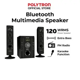 Ufoelektronika Polytron Speaker Bluetooth Multimedia Karaoke PMA9526B 