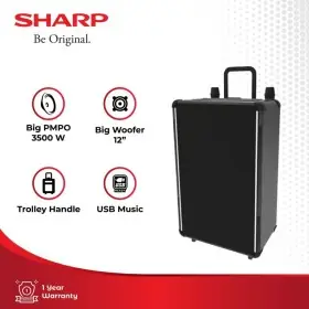 Ufoelektronika Sharp Speaker Active Trolley CBOXTRB12CBL 