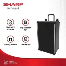 Ufoelektronika Sharp Speaker Trolley Bluetooth CBOXTR10CBL 