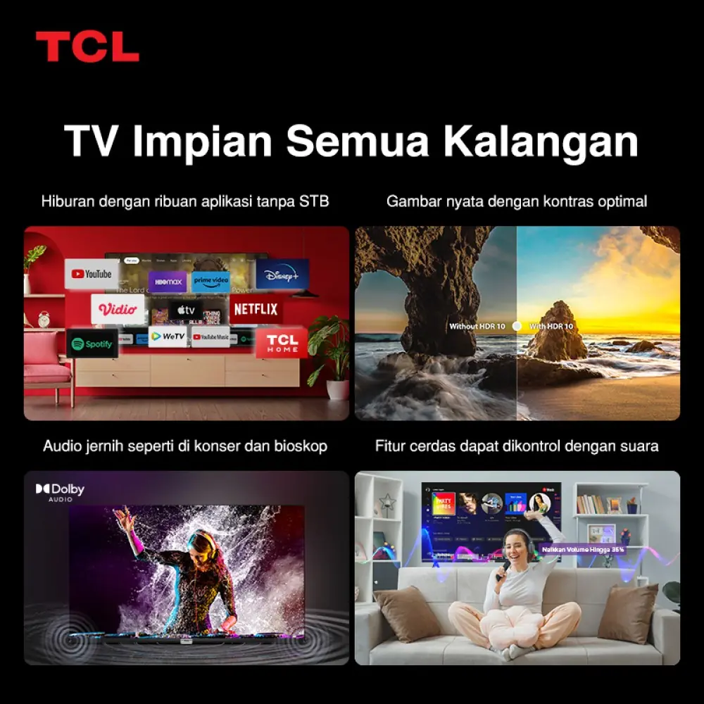TCL 32T8 NEW ANDROID TV - HD READY - TV LED 32 INCH