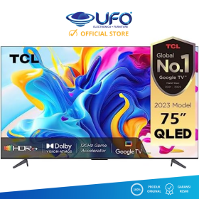 TCL 75 Inch TV QLED 4K HDR 10+ Dolby Vision Atmos 120Hz Game Accelerator L75C645 