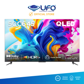 Ufoelektronika TCL 50 Inch Google TV 4K QLED HDR 10+ Dolby Vision Atmos L50C645 