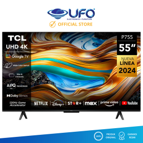 Ufoelektronika TCL 55 Inch Google TV 4K UHD HDR 10+ Dolby Vision Atmos 55P755 