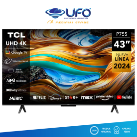 Ufoelektronika TCL 43P755 4K UHD HDR10+ Google TV Dolby Vision-Atmos 43 Inch
