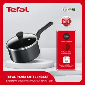 TEFAL EVERYDAY COOKING SAUCEPAN 18CM + LID (GRADE A) TLECSPC5732395-A